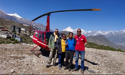 Mr. Ajay K. Sharma's family trip to Muktinath Tour by Helicopter